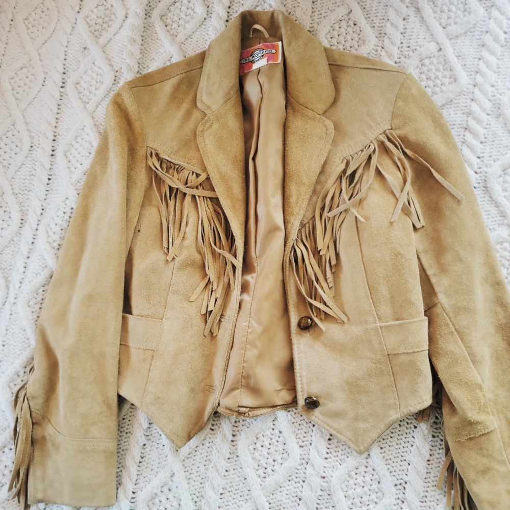 Tan Suede Fringe Jacket